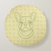 Französische Bulldogge Dekoratives Linienkunstmust