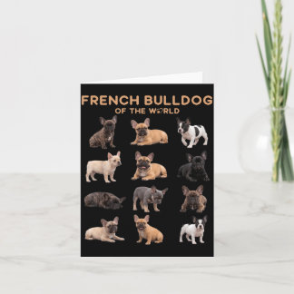 Französische Bulldogge der Welt Tiere Hunde Liebha Karte