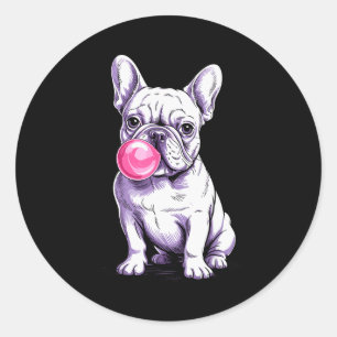 Französische Bulldogge Design Für Männer Frauen Fr Runder Aufkleber