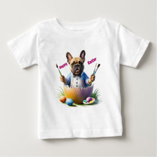 Französische Bulldogge Ei Ostern French Bulldog Baby T-shirt