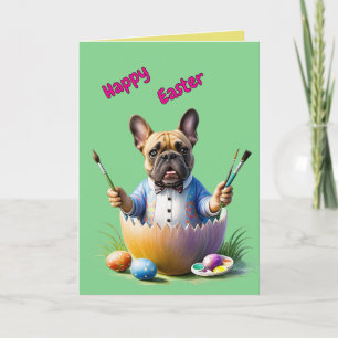 Französische Bulldogge Ei Ostern French Bulldog Karte