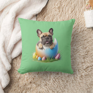 Französische Bulldogge Ei Ostern French Bulldog Kissen