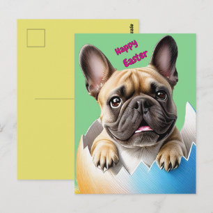 Französische Bulldogge Ei Ostern French Bulldog Postkarte