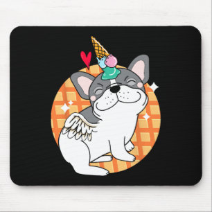 Französische Bulldogge Eis Frenchie Geburtstag Mousepad