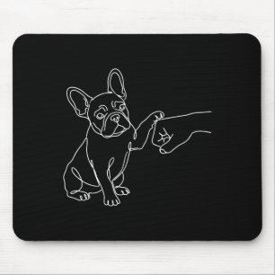Französische Bulldogge Fist Bump Frenchie Kunstwer Mousepad
