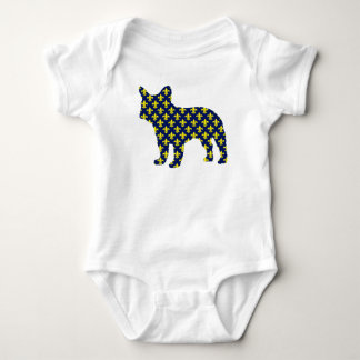 Französische Bulldogge Fluer de Lis Baby Strampler