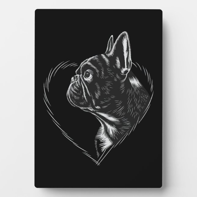Französische Bulldogge Fotoplatte (Vorderseite)