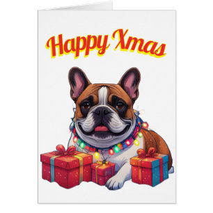 Französische Bulldogge French Bulldog Lichterkette