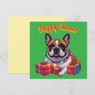Französische Bulldogge French Bulldog Lichterkette