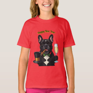 Französische Bulldogge French Bulldog Neujahr T-Shirt