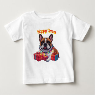 Französische Bulldogge French Bulldog Weihnachten  Baby T-shirt
