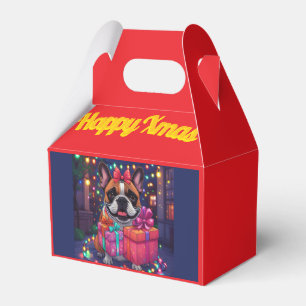 Französische Bulldogge French Bulldog Weihnachten Geschenkschachtel