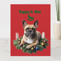 Französische Bulldogge French Bulldog Weihnachten