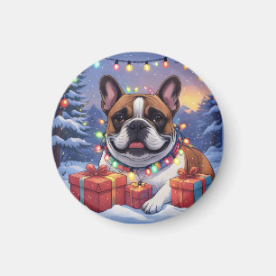 Französische Bulldogge French Bulldog Weihnachten Magnet