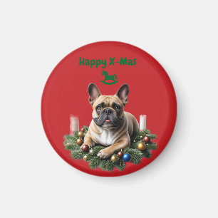Französische Bulldogge French Bulldog Weihnachten Magnet