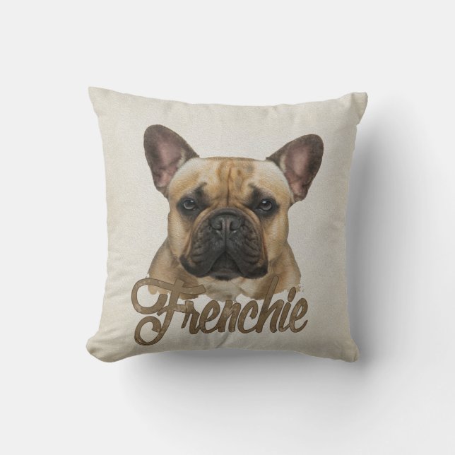 Französische Bulldogge - Frenchie Hund Kissen (Vorderseite)