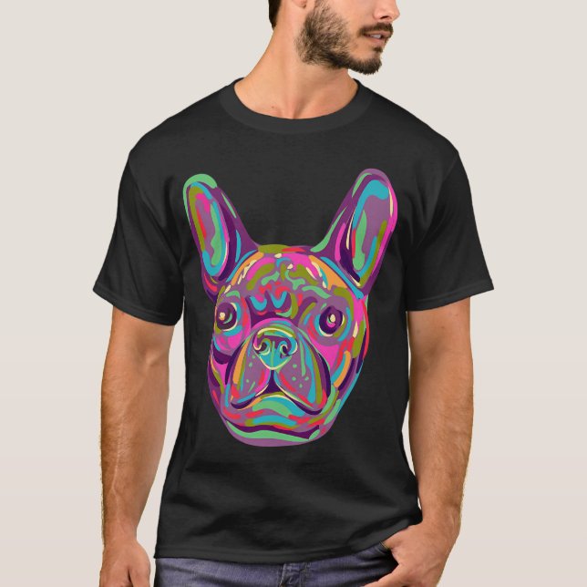 Französische Bulldogge Frenchie oder Bouledogue Fr T-Shirt (Vorderseite)