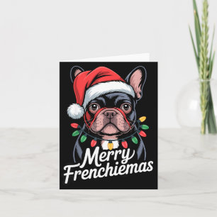 Französische Bulldogge Frohe Frenchiemas Weihnacht Karte
