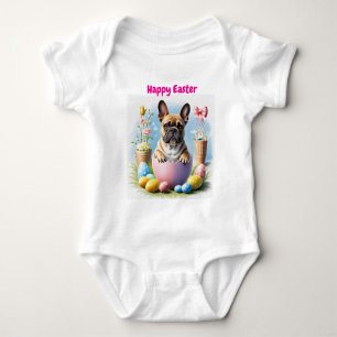 Französische Bulldogge Frohe Ostern French Bulldog Baby Strampler
