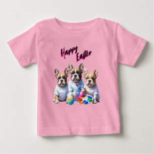 Französische Bulldogge Frohe Ostern French Bulldog Baby T-shirt
