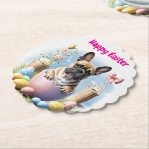 Französische Bulldogge Frohe Ostern French Bulldog Untersetzer
