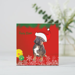 Französische Bulldogge Frohe Weihnachten Bulldog Einladung