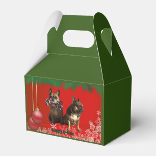Französische Bulldogge Frohe Weihnachten Bulldog Geschenkschachtel
