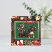 Französische Bulldogge Frohe Weihnachten Bulldog