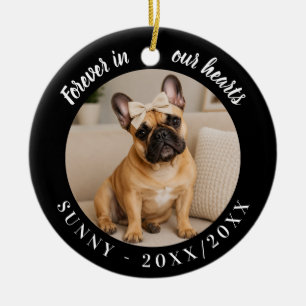 Französische Bulldogge für immer in unseren Herzen Keramik Ornament