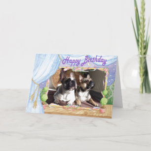 Französische Bulldogge Geburtstag French Bulldog Karte