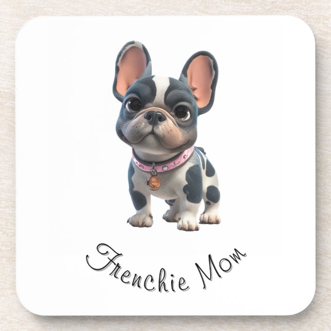 Französische Bulldogge Getränkeuntersetzer (Vorderseite)