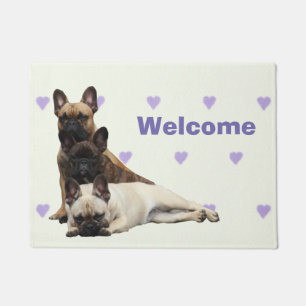 Französische Bulldogge Gute Freunde French Bulldog Fußmatte
