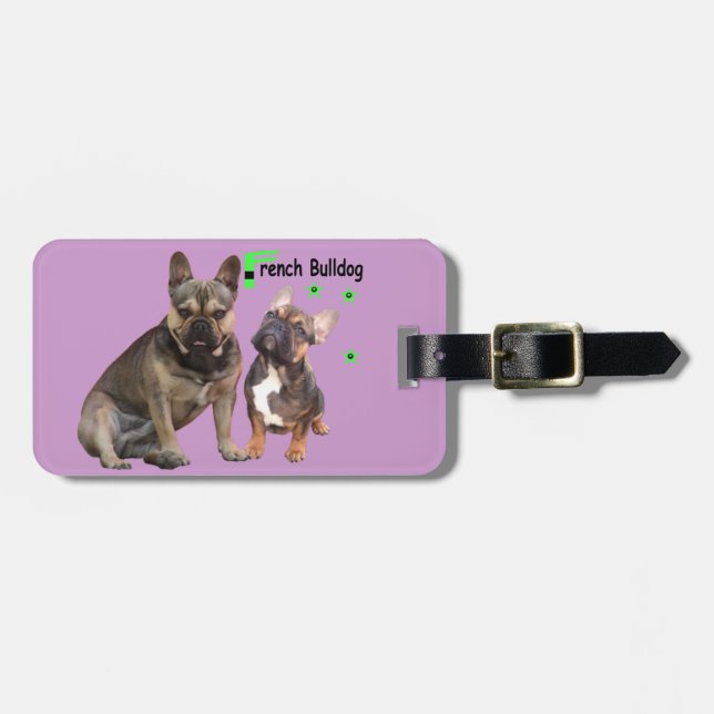 Französische Bulldogge Gute Freunde French Bulldog Gepäckanhänger (Vorderseite horizontal)