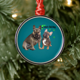 Französische Bulldogge Gute Freunde French Bulldog Ornament Aus Metall