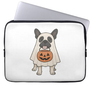 Französische Bulldogge Halloween Hund Geist Laptopschutzhülle
