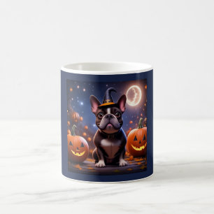 Französische Bulldogge Halloween Kürbis Bulldog Kaffeetasse