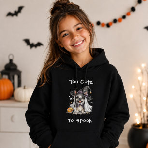 Französische Bulldogge Halloween Mädchen Süße Hexe Hoodie