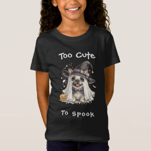 Französische Bulldogge Halloween Mädchen Süße Hexe T-Shirt