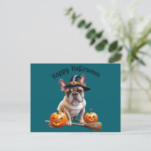   Französische Bulldogge Halloween  Postkarte
