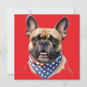 Französische Bulldogge Halstuch Labor Day Bulldog