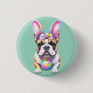 Französische Bulldogge Happy Easter French Bulldog Button