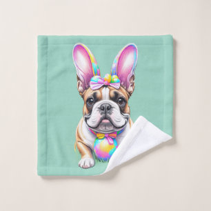 Französische Bulldogge Happy Easter French Bulldog Waschlappen