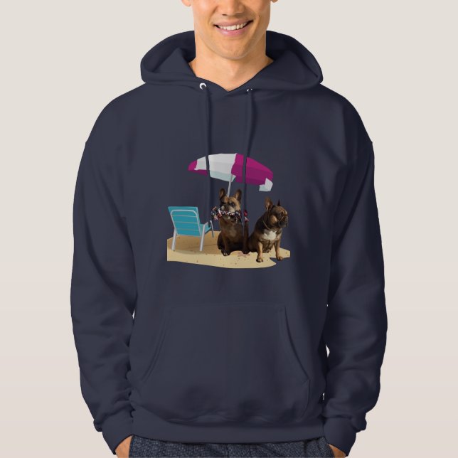  französische Bulldogge happy Summer Hoodie (Vorderseite)
