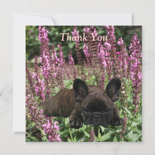Französische Bulldogge Herz French Bulldog Einladung (Vorderseite)