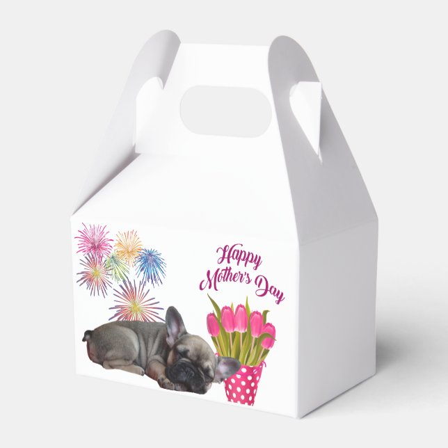 Französische Bulldogge Herz French Bulldog Geschenkschachtel (Rückseite)