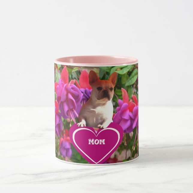Französische Bulldogge Herz French Bulldog Mutter Tasse (Zentrum)