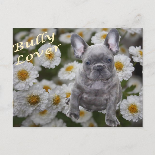 Französische Bulldogge Herz French Bulldog Postkarte (Vorderseite)