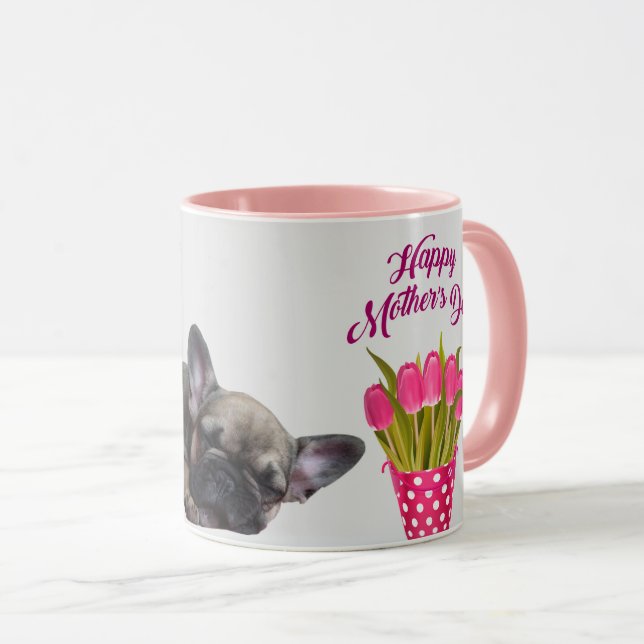 Französische Bulldogge Herz French Bulldog Tasse (VorderseiteRechts)