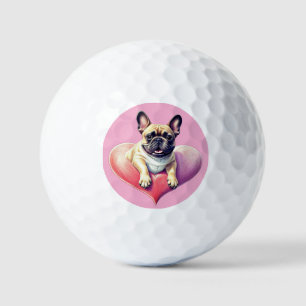 Französische Bulldogge Herz Muttertag  Golfball