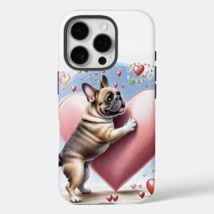 Französische Bulldogge Herzsprung French Bulldog iPhone 16 Pro Hülle